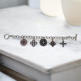 Fashion Charm Bracelet – Silver-Tone Eleganc